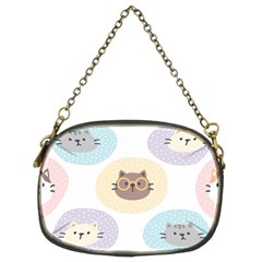 Cute Cat Seamless Pattern Background Chain Purse (two Sides) by Jancukart