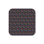 Seamless Prismatic Geometric Pattern With Background Rubber Coaster (Square) Front