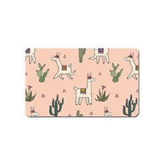 Llamas+pattern Magnet (name Card) by Jancukart