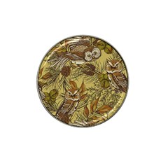 Forest-vintage-seamless-background-with-owls Hat Clip Ball Marker (4 Pack)