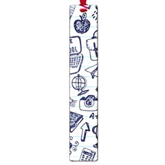 Hand-drawn-back-school-pattern Large Book Marks by Jancukart