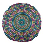 Mandala 01 Large 18  Premium Flano Round Cushions Front