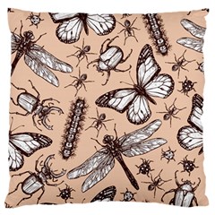 Vintage-drawn-insect-seamless-pattern Standard Flano Cushion Case (two Sides) by Jancukart