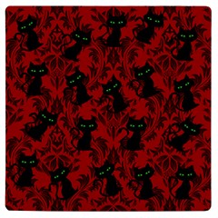 Halloween Goth Cat Pattern In Blood Red Uv Print Square Tile Coaster  by NerdySparkleGoth