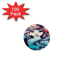 Beautifull Ariel Little Mermaid  Painting 1  Mini Buttons (100 Pack)  by artworkshop