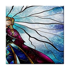 Anna Disney Frozen Stained Glass Face Towel by artworkshop