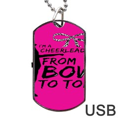 Bow To Toe Cheer Dog Tag Usb Flash (one Side) by artworkshop
