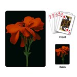 Red Geranium Over Black Background Playing Cards Single Design (Rectangle) Back