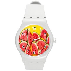 Watermelon Round Plastic Sport Watch (m) by artworkshop