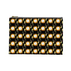 Flowers Pattern Cosmetic Bag (large)