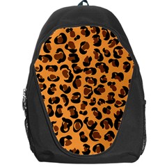 Orange Leopard Jaguar Dots Backpack Bag by ConteMonfrey