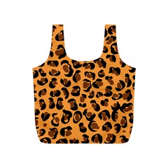 Orange Leopard Jaguar Dots Full Print Recycle Bag (s) by ConteMonfrey
