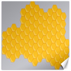 Hexagons Yellow Honeycomb Hive Bee Hive Pattern Canvas 20  X 20  by artworkshop