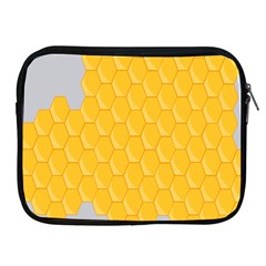 Hexagons Yellow Honeycomb Hive Bee Hive Pattern Apple Ipad 2/3/4 Zipper Cases by artworkshop
