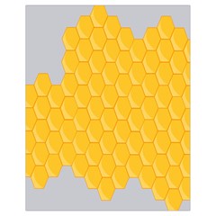Hexagons Yellow Honeycomb Hive Bee Hive Pattern Drawstring Bag (small) by artworkshop