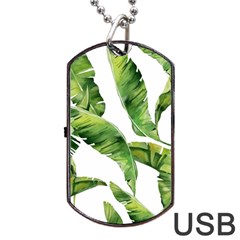 Sheets Tropical Plant Palm Summer Exotic Dog Tag Usb Flash (one Side) by artworkshop
