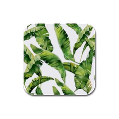 Sheets Tropical Plant Palm Summer Exotic Rubber Square Coaster (4 Pack) by artworkshop