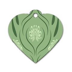 Folk Flowers Print Floral Pattern Ethnic Art Dog Tag Heart (one Side) by Eskimos