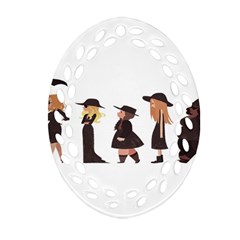 American Horror Story Cartoon Ornament (oval Filigree) by nate14shop