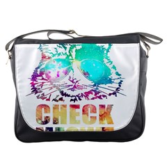 Check Meowt Messenger Bag by nate14shop