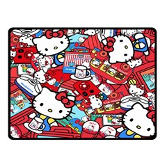 Hello-kitty Double Sided Fleece Blanket (small)  by nate14shop