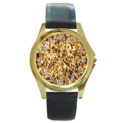 Hd-wallpaper 2 Round Gold Metal Watch by nate14shop