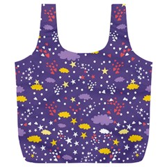 Pattern-cute-clouds-stars Full Print Recycle Bag (xxl) by Jancukart