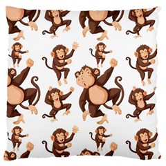 Monkey-seamless-pattern Large Cushion Case (two Sides) by Jancukart