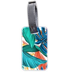 Leaves Tropical Exotic Luggage Tag (two Sides) by artworkshop