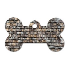 Wall Stone Wall Brick Wall Stoneworks Masonry Dog Tag Bone (two Sides) by artworkshop