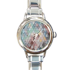 Tiles-shapes Round Italian Charm Watch