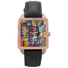 Beverages Rose Gold Leather Watch  by nate14shop