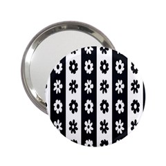 Black-and-white-flower-pattern-by-zebra-stripes-seamless-floral-for-printing-wall-textile-free-vecto 2 25  Handbag Mirrors by nate14shop