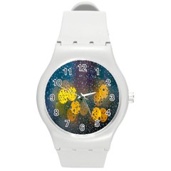 Bokeh Round Plastic Sport Watch (m) by nate14shop