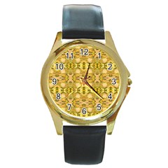 Cloth 001 Round Gold Metal Watch by nate14shop