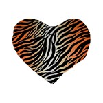 Cuts  Catton Tiger Standard 16  Premium Flano Heart Shape Cushions