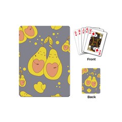 Avocado-yellow Playing Cards Single Design (mini) by nate14shop
