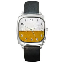 Beer-002 Square Metal Watch by nate14shop