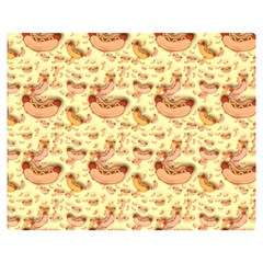 Hot-dog-pizza Double Sided Flano Blanket (medium)  by nate14shop