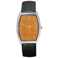 Hardwood Vertical Barrel Style Metal Watch by artworkshop