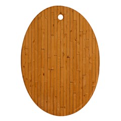 Hardwood Vertical Oval Ornament (two Sides)