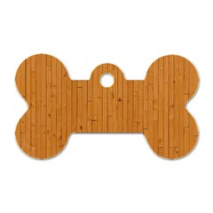 Hardwood Vertical Dog Tag Bone (two Sides) by artworkshop