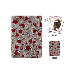 Cream With Cherries Motif Random Pattern Playing Cards Single Design (mini) by dflcprintsclothing