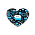 The Fault In Our Stars Collage Rubber Coaster (Heart)