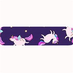 Fantasy-fat-unicorn-horse-pattern-fabric-design Large Bar Mats by Jancukart