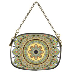 Motif-circle-vintage-circular-pattern Chain Purse (two Sides)