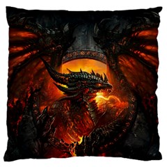 Dragon Fire Fantasy Art Standard Flano Cushion Case (one Side) by Jancukart