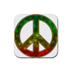 Peace-rastafarian Rubber Coaster (square) by Jancukart