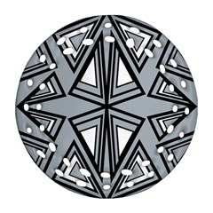 Abstract Pattern Geometric Backgrounds   Round Filigree Ornament (two Sides) by Eskimos