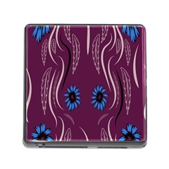 Folk Flowers Print Floral Pattern Ethnic Art Memory Card Reader (square 5 Slot) by Eskimos